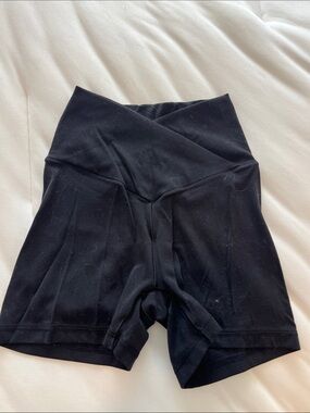 Aerie-offline Women's Black High-Rise Bike Shorts with Sculpting Waistband